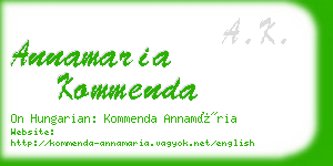 annamaria kommenda business card